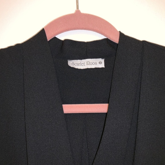 Scarlet Roos black faux wrap dress - Picture 4 of 5